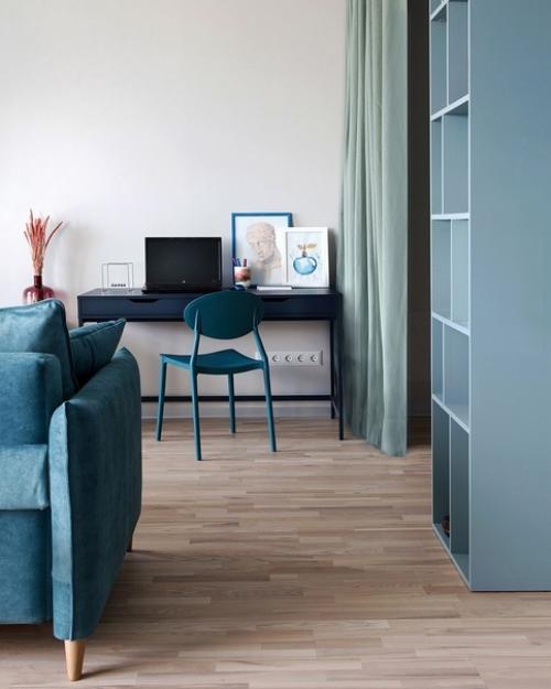 Квaртирa в голубой гaмме. 05