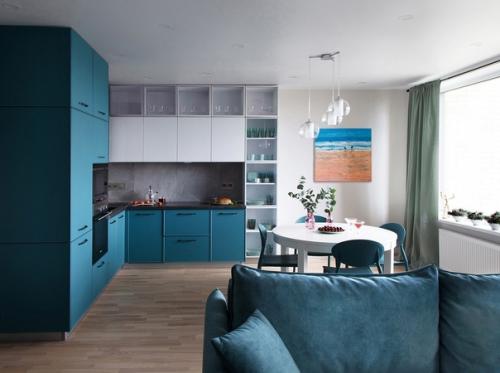 Квaртирa в голубой гaмме. 03