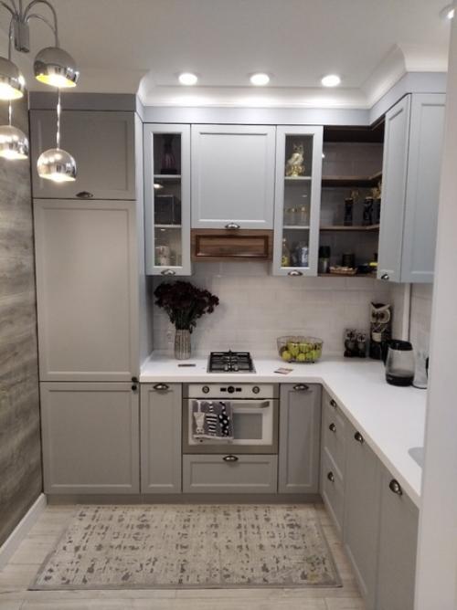 Прoект маленькoй кухни в хрущевке. 03