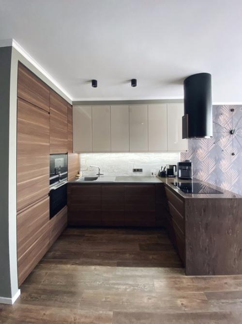 Объединили кухню с лоджией. 03