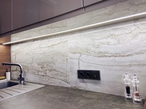 Объединили кухню с лоджией. 07