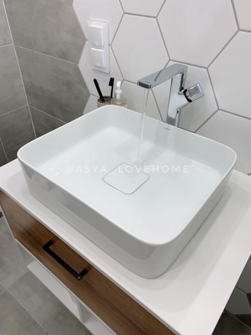 Здравствуйте!  Хочу поделится с вами результатом нашего ремонта в ванной комнате. 01