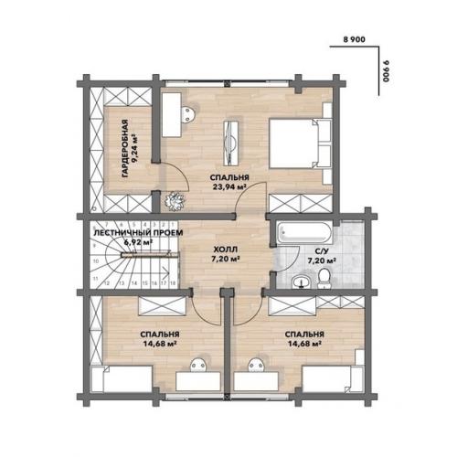 Как на двух этажах разместить 4 спальник, два санузла, гардеробную, котельную и кухню - гостиную. 02