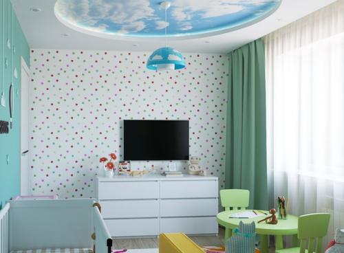 Горошек - отличный вариант узора для детских комнат. 02