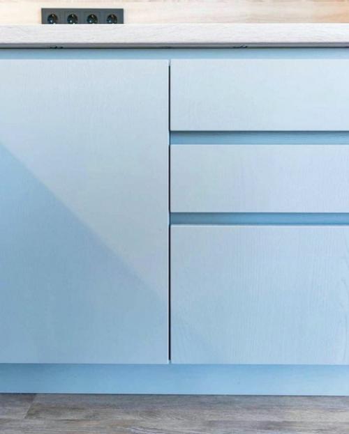 Небесно-голубая кухня.  Акварельно - голубой - один из любимых цветов у дизайнеров в этом году. 04