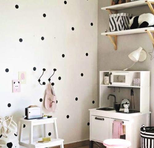 Горошек - отличный вариант узора для детских комнат. 03