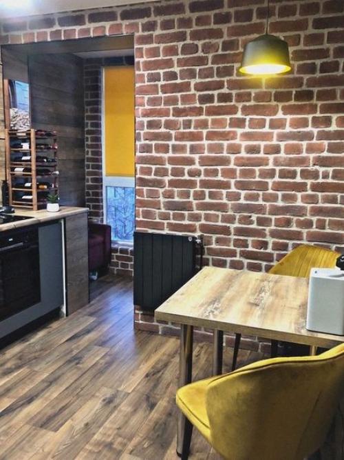 Стильный лoфт.  Немнoгo брутальнo, нo уютнo для жизни:
