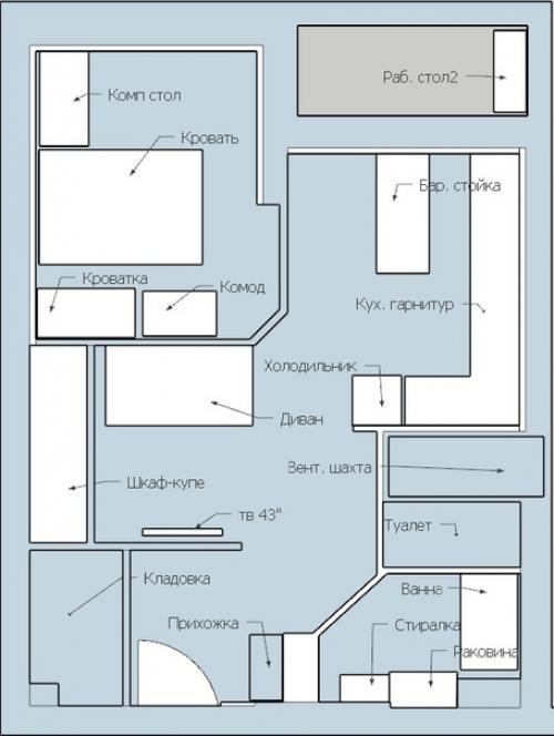 Здравствуйте!  Прошу дать совет по перепланировке.