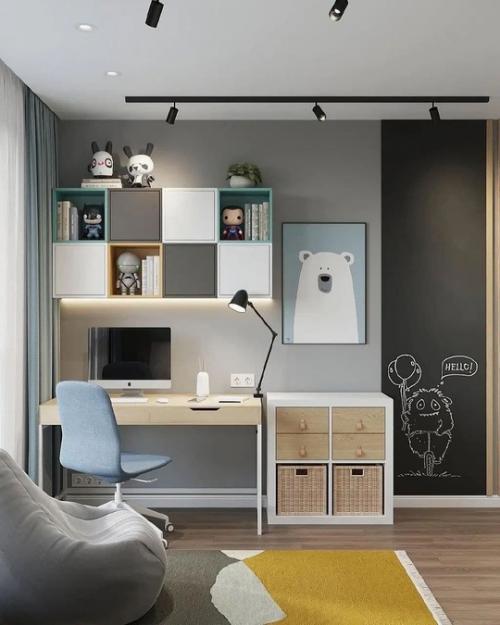 Для тех, кто устал от приторных розово - голубых детских комнат, есть такая минималистичная классная идея! 04