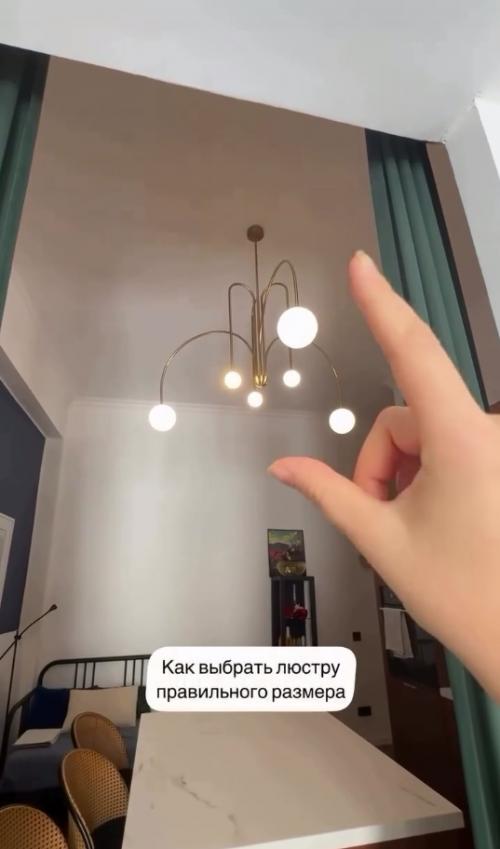 Вот классный лайфак, как подобрать люстру для любой комнаты.