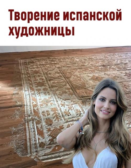 Вырезанный ковёр.  Пыль не собирает и чистить легко!