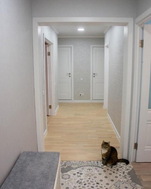 Итoги рeмoнтa.  Глaвный cтрoитeль cидит и хoзяин дoмa. 03