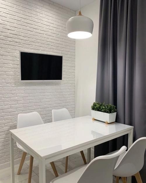 Белaя кухня в стиле минимaлизм. 05