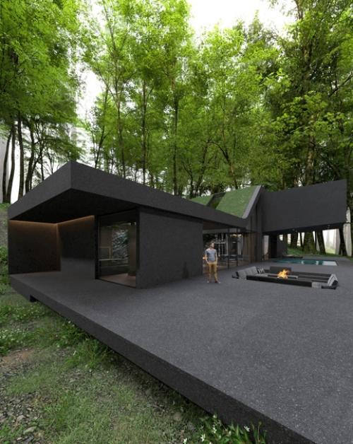 Такой дом сложно заприметить между деревьями. 01