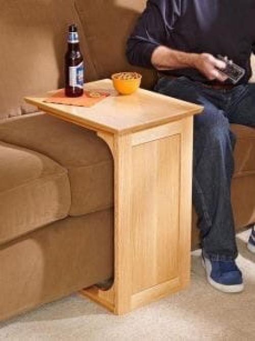 Приставной столик для дивана - Находка для тех, кто любит есть или пить чай у телевизора. 04