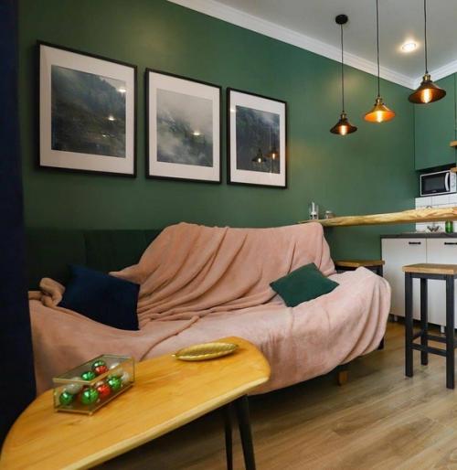 Разные оттенки одного цвета гармоничный интерьер во всей квартире создадут. 02