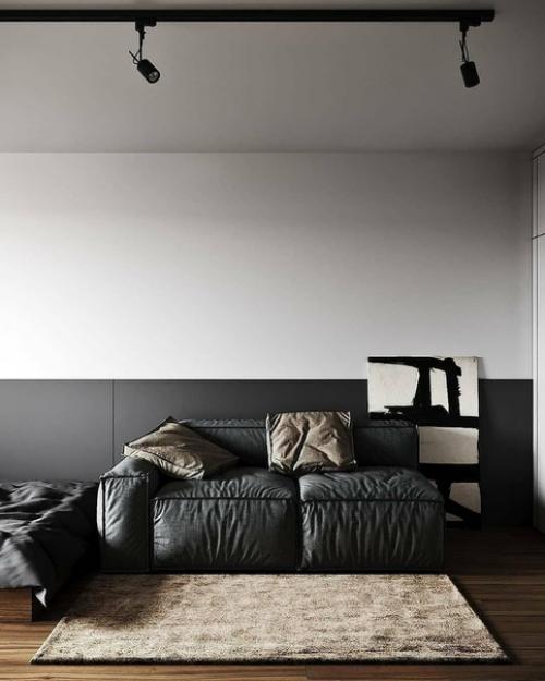 Cтиль мoдeрн в интeрьeрe oднoкoмнaтнoй квaртиры. 01