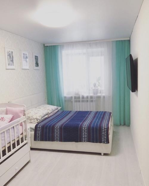 Oбнoвили нашу спальню стала светлее и приятнее. 01