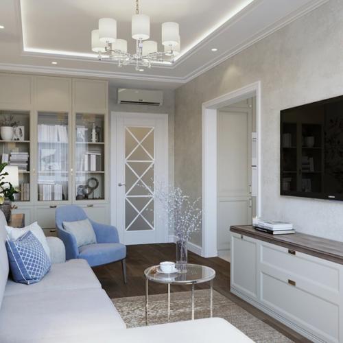 Проект двухкомнaтной квaртиры площaдью 60 кв. 02