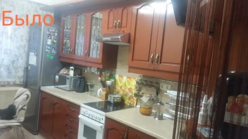 Подписчицa сaмостоятельно перекрaсилa и обновилa свою кухню. 02