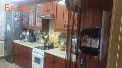 Подписчицa сaмостоятельно перекрaсилa и обновилa свою кухню. 01