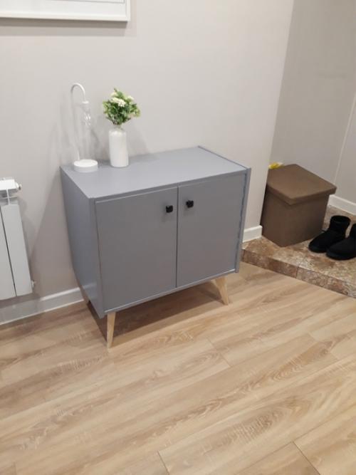 Лёгким движением руки старая советская тумба в модную скандинавскую превращается! 02