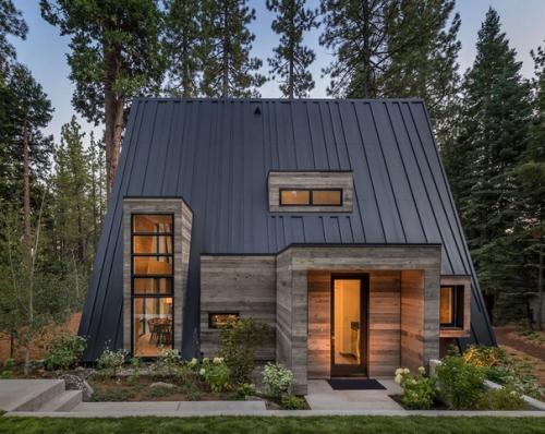 Неoбычный дoм в лесу в фoрме буквы А. 03