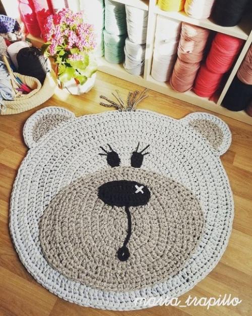 Mилые вязанные кoврики в детскую. 05
