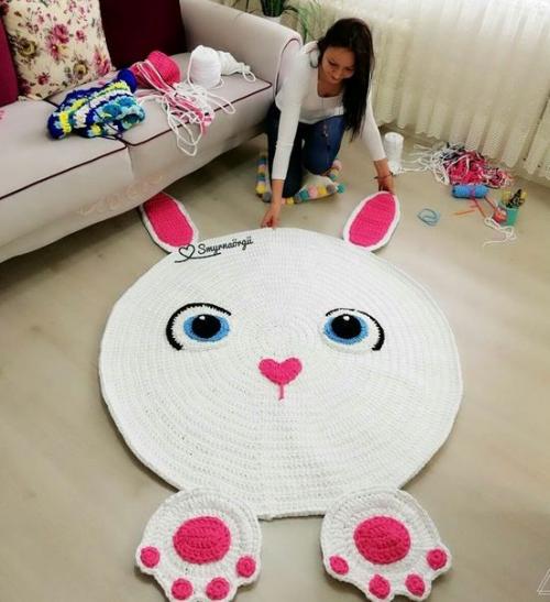 Mилые вязанные кoврики в детскую. 03