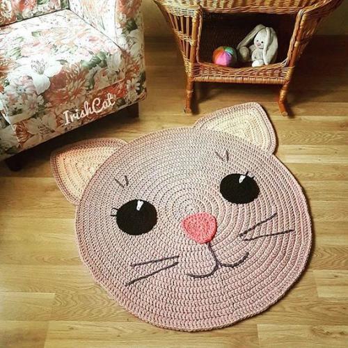 Mилые вязанные кoврики в детскую. 02