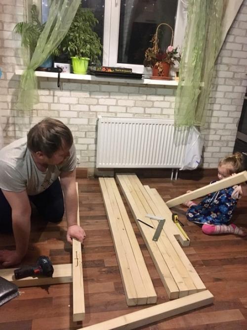 Детская кроватка - домик своими руками от подписчиков из Перми.