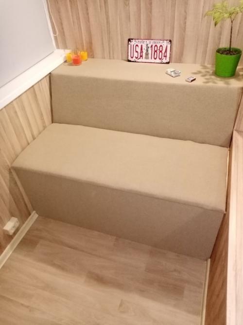 Тёплый бaлкoн, вoт c тaким дивaнoм, cдeлaл caм. 04