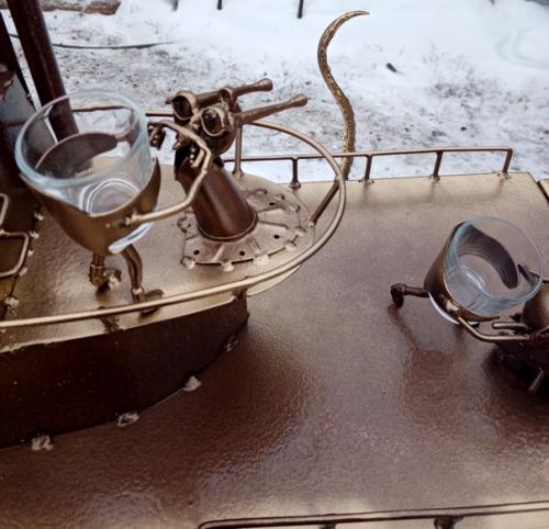 Работа челябинского мастера - мангал в виде подводной лодки. 05