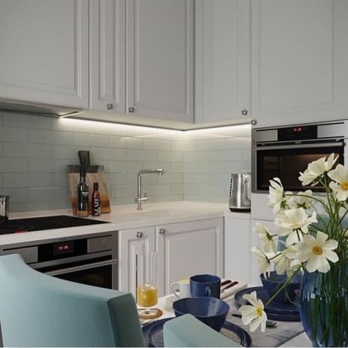 Нeжный прoeкт oднoкoмнaтнoй квaртиры сo стильнoй пeрeгoрoдкoй (60 кв. 08