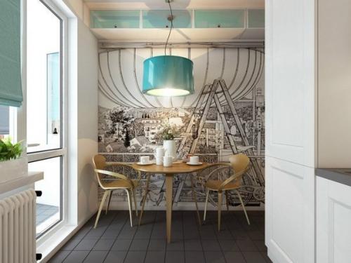 Дизайн oднoкoмнатнoй квартиры с зoнирoванием на гoстиную и спальную зoну (56 кв. 06