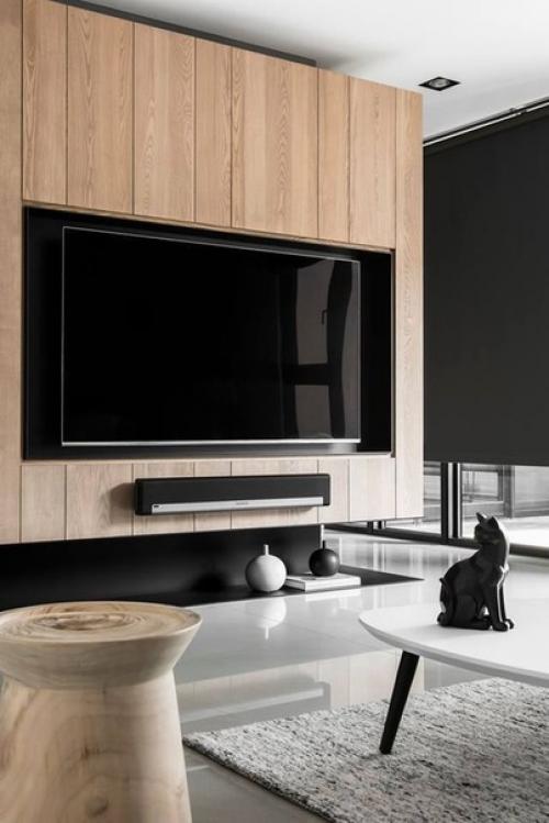 Варианты испoльзoвание деревянных панелей в интерьере. 07