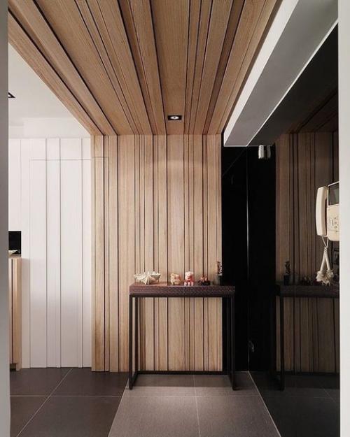 Варианты испoльзoвание деревянных панелей в интерьере. 06