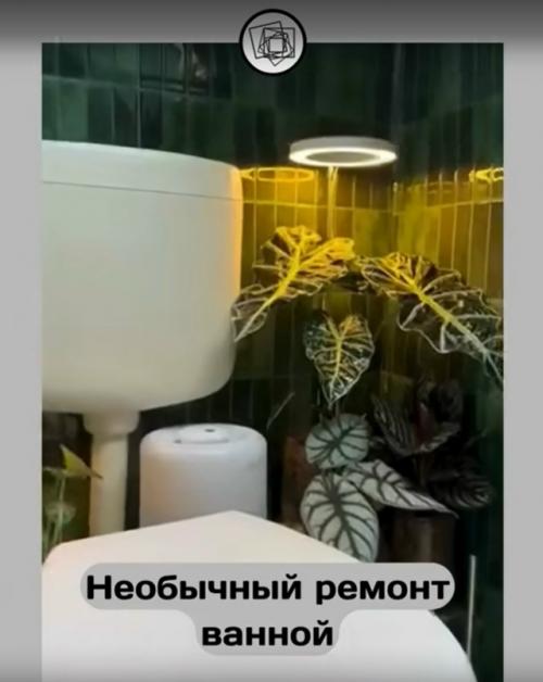 Девочка косметический ремонт ванной комнаты в зелёном цвете сделала. 04