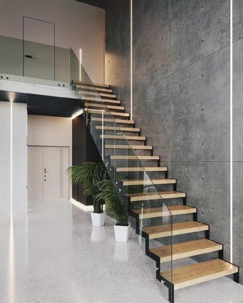 Интерьер загородного дома в стиле лофт. 01