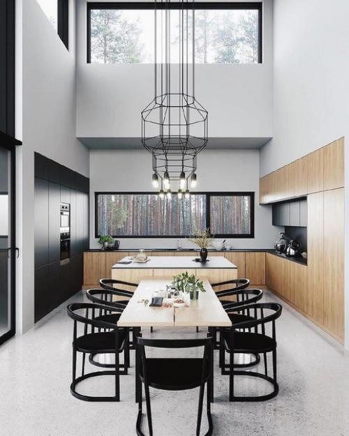 Интерьер загородного дома в стиле лофт. 03