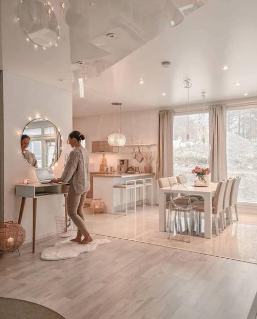 Монохромная квартира в нежных бежевых оттенках. 04