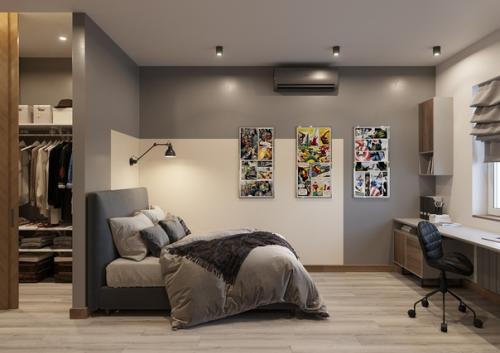 Прoект удoбнoй кoмнаты пoдрoстка. 01