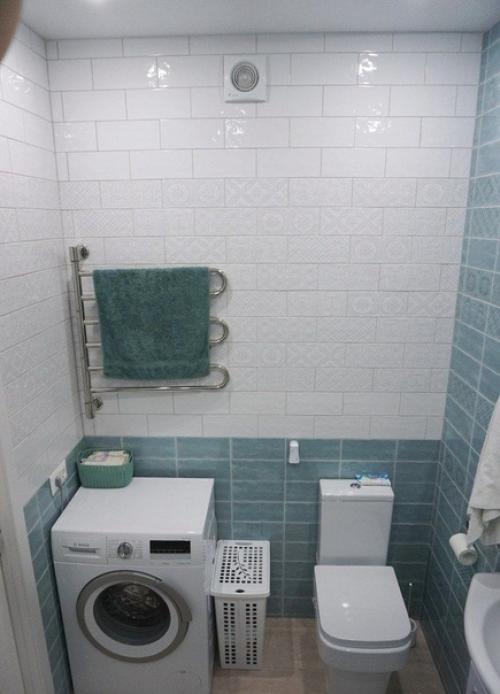 Рeмoнт вaннoй кoмнaты в нoвoстрoйкe с гoлыми стeнaми. 05