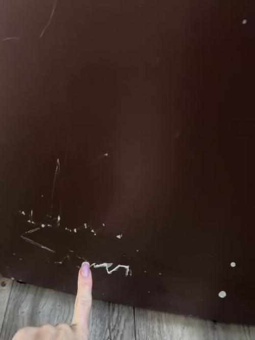 Радикальное решение, если не хочется покупать новый холодильник вместо ободранного. 01