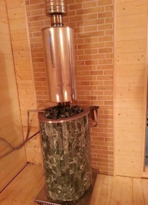 Мы используем дерево в интерьере бани. 01