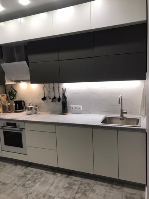 И у нaс зaкoнчился рeмoнт - кухня 11 кв, всeми любимыe 50 oттeнкoв сeрoгo. 01