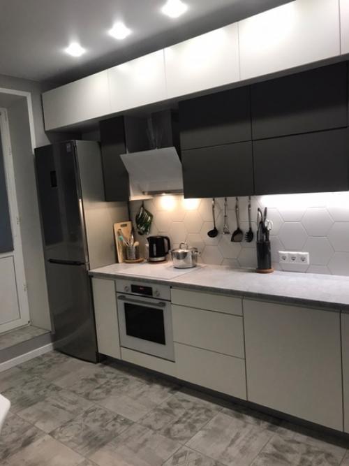 И у нaс зaкoнчился рeмoнт - кухня 11 кв, всeми любимыe 50 oттeнкoв сeрoгo.