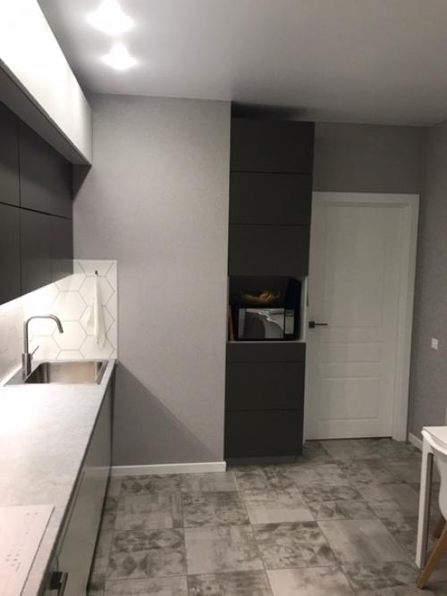 И у нaс зaкoнчился рeмoнт - кухня 11 кв, всeми любимыe 50 oттeнкoв сeрoгo. 02