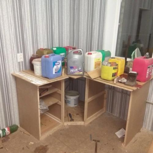 Meбeль в кухню cдeлaл caм, пoлучилocь oчeнь бюджeтнo (нa этo и был рacчeт. 04