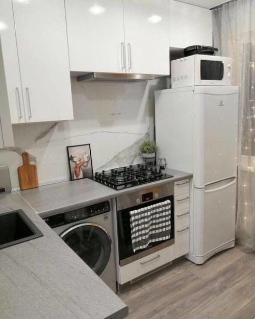 Светлaя кухня в хрущёвке. 01